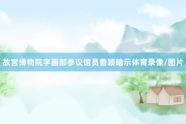 故宫博物院字画部参议馆员鲁颖暗示体育录像/图片