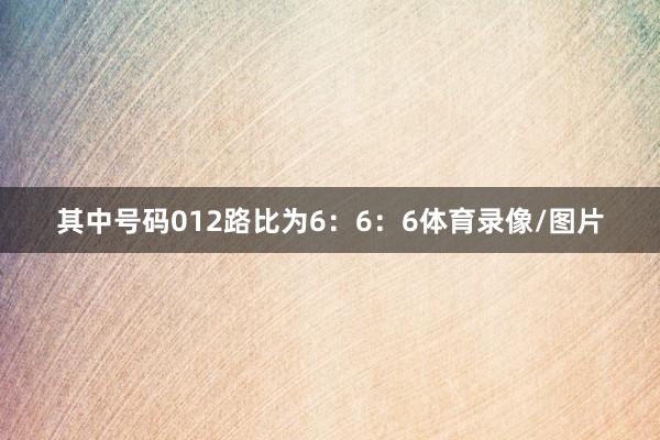 其中号码012路比为6：6：6体育录像/图片