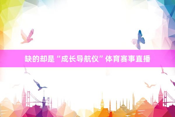缺的却是“成长导航仪”体育赛事直播