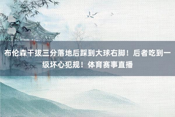 布伦森干拔三分落地后踩到大球右脚！后者吃到一级坏心犯规！体育赛事直播