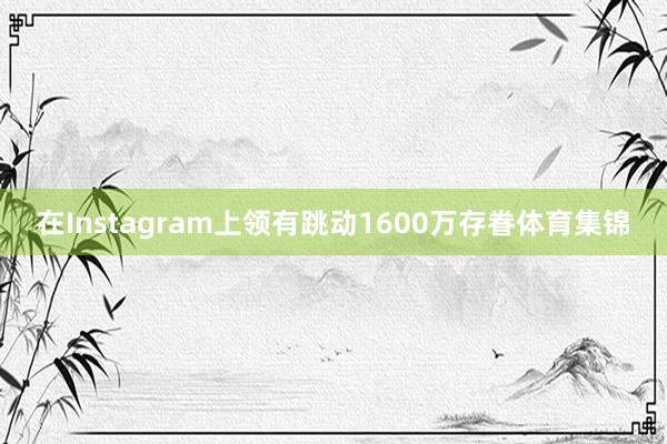 在Instagram上领有跳动1600万存眷体育集锦