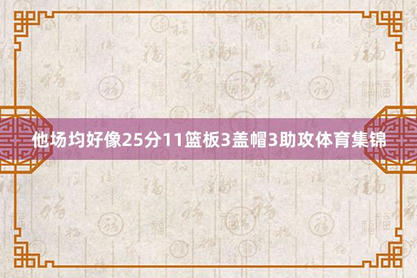 他场均好像25分11篮板3盖帽3助攻体育集锦