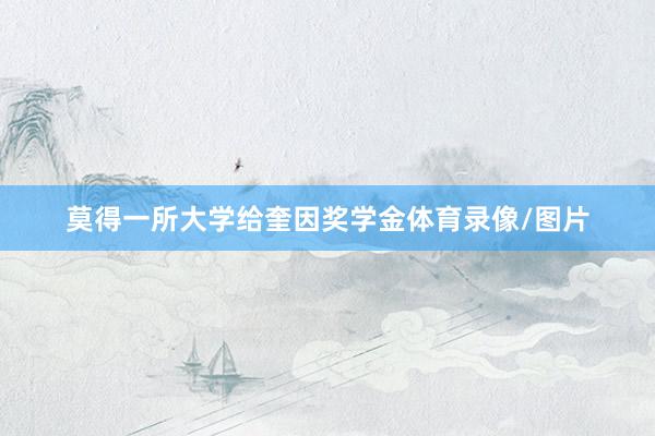 莫得一所大学给奎因奖学金体育录像/图片