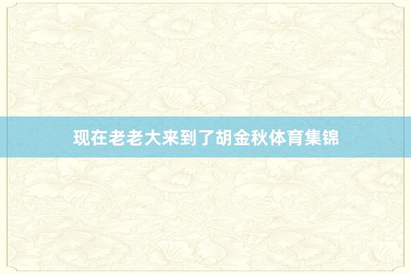 现在老老大来到了胡金秋体育集锦