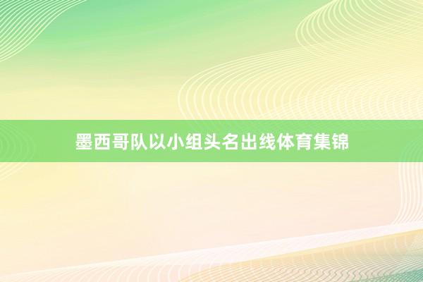 墨西哥队以小组头名出线体育集锦